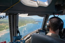Team Hickam conducts Hawaii flyover honoring those who 'flatten the curve'
