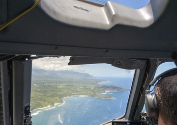 Team Hickam conducts Hawaii flyover honoring those who 'flatten the curve'