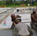 U.S. Navy Seabees from NMCB 5’s Detail Diego Garcia build Tension Fabric Structures to support the U.S. Air Force