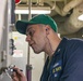 Sailors take part in Engineering drills.