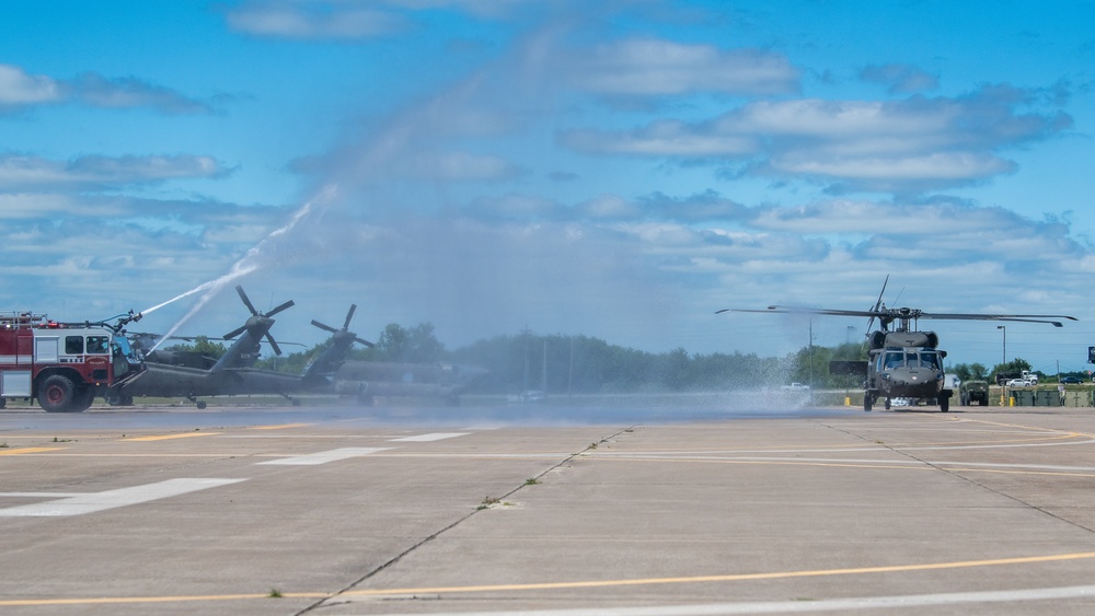 Chief Warrant Officer 5 Richie Schuler completes a final flight