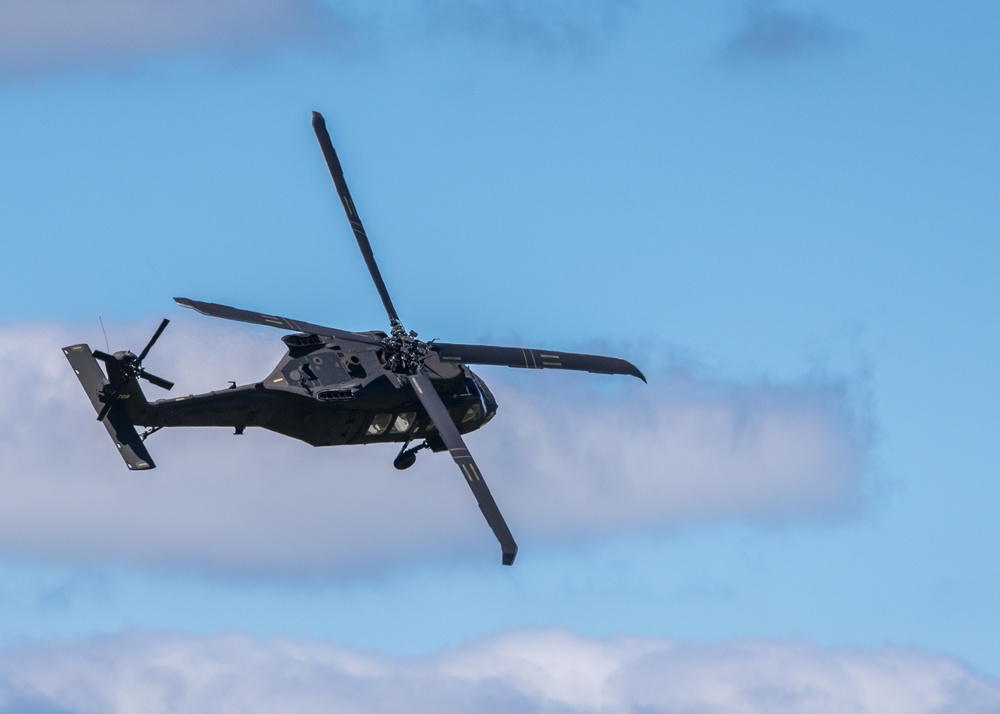 Chief Warrant Officer 5 Richie Schuler completes a final flight
