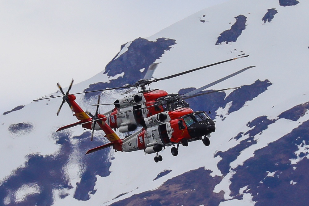 Coast Guard Sitka-based aircrews salute healthcare personnel during pandemic