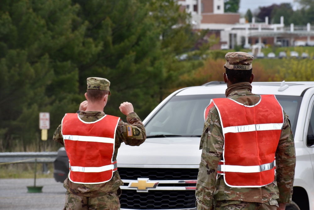 Maryland military police support COVID-19 test site in Carroll County