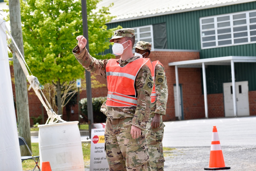 Maryland military police support COVID-19 test site in Carroll County