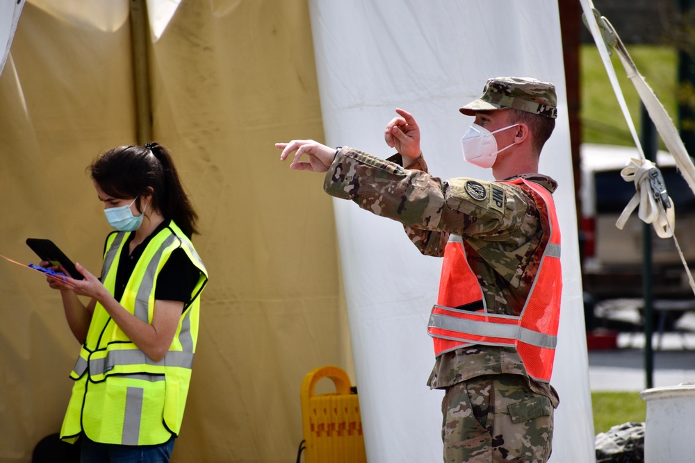 Maryland military police support COVID-19 test site in Carroll County