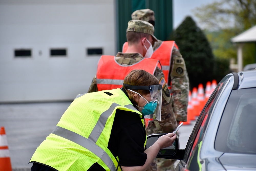 Maryland military police support COVID-19 test site in Carroll County