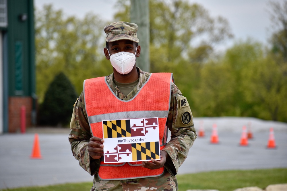 Maryland military police support COVID-19 test site in Carroll County
