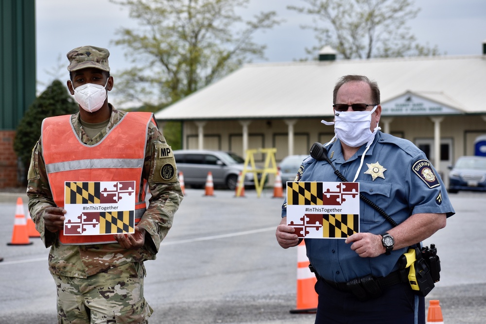 Maryland military police support COVID-19 test site in Carroll County