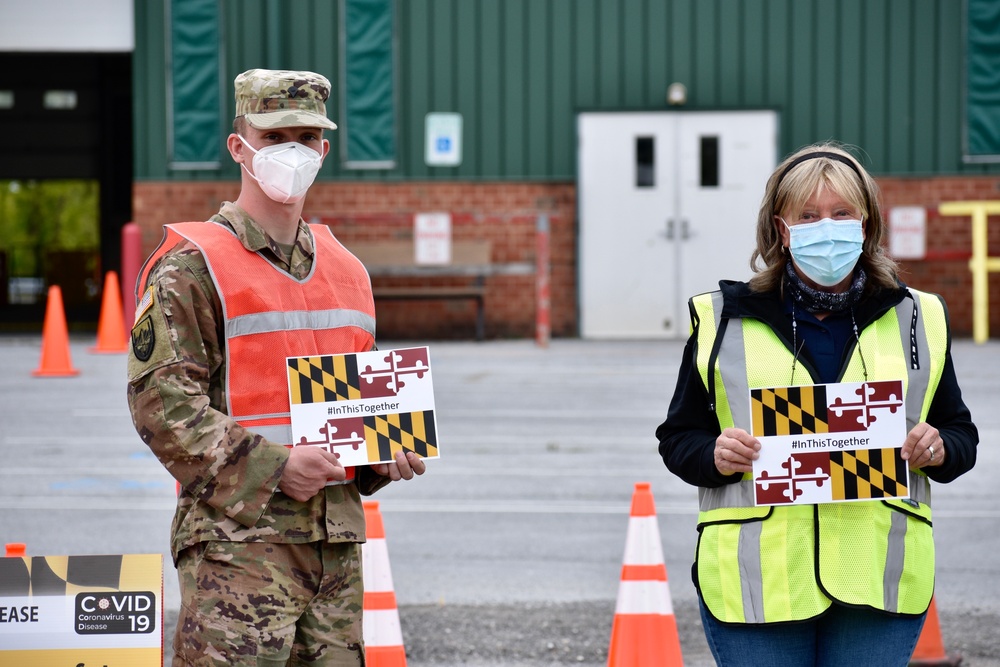 Maryland military police support COVID-19 test site in Carroll County