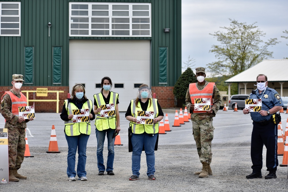 Maryland military police support COVID-19 test site in Carroll County