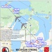KC-135 Route for Michigan Strong Flyovers