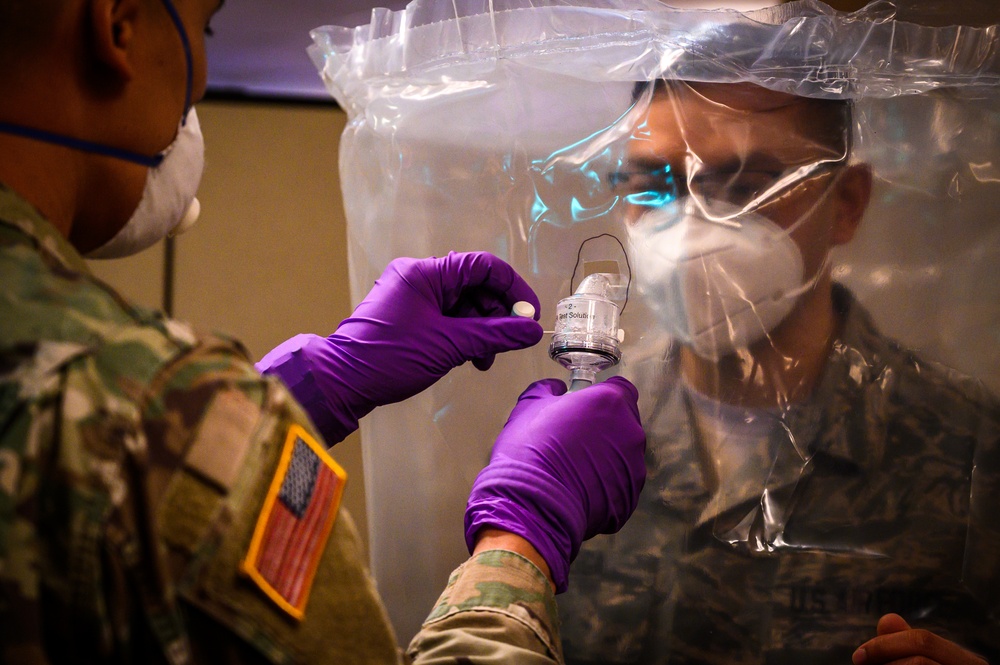 21st WMD-CST conduct mask fitting for activated NJ Guard