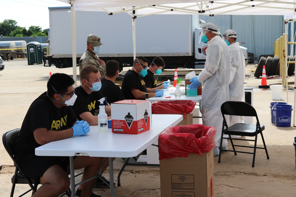 Texas National Guard Provides COVID-19 Testing to Meatpacking Plants
