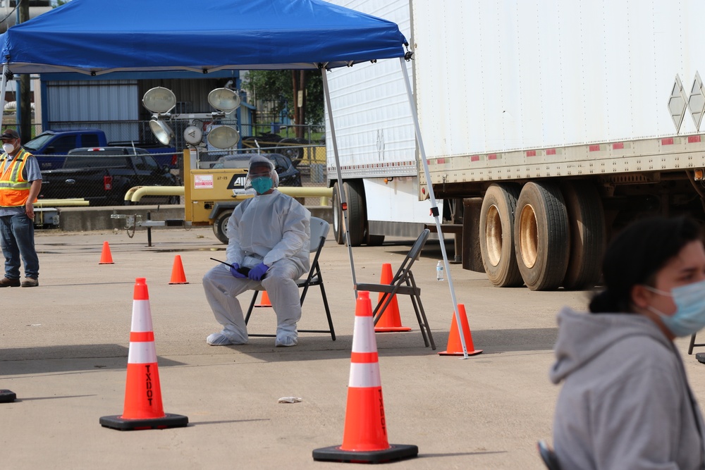 Texas National Guard Provides COVID-19 Testing to Meatpacking Plants