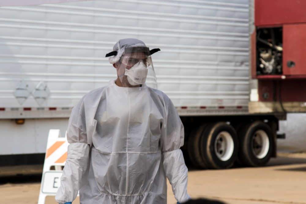 Texas National Guard Provides COVID-19 Testing to Meatpacking Plants