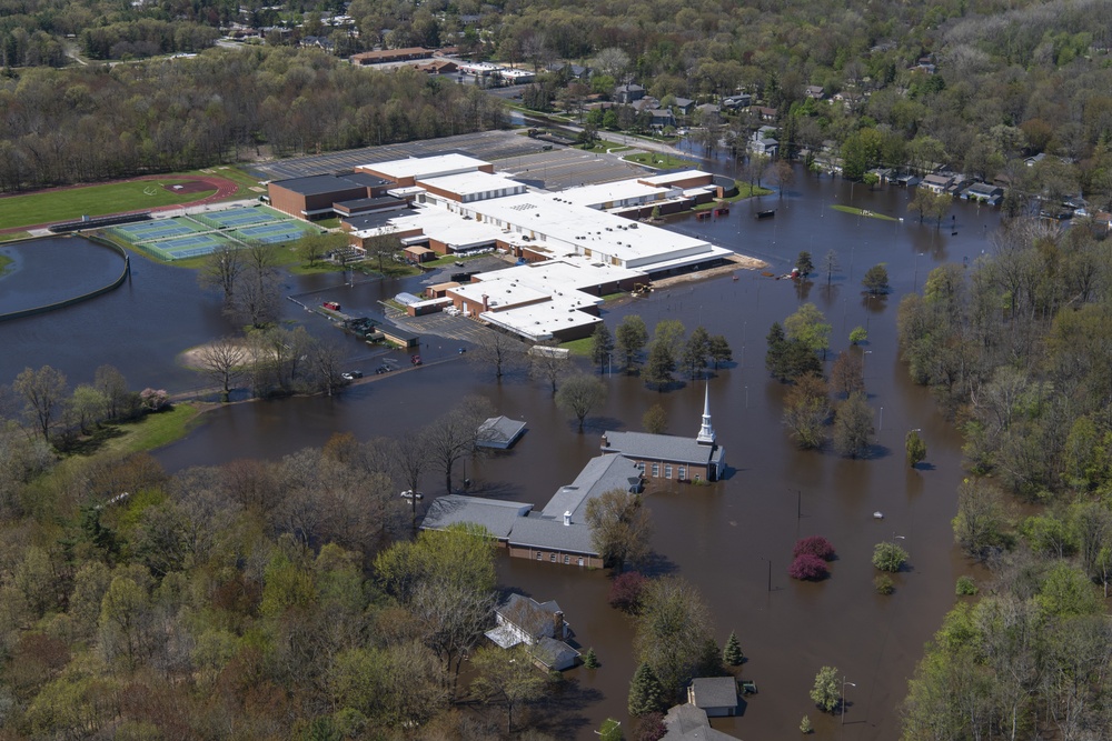 Flooding in Midland, Mich. on May 20, 2020
