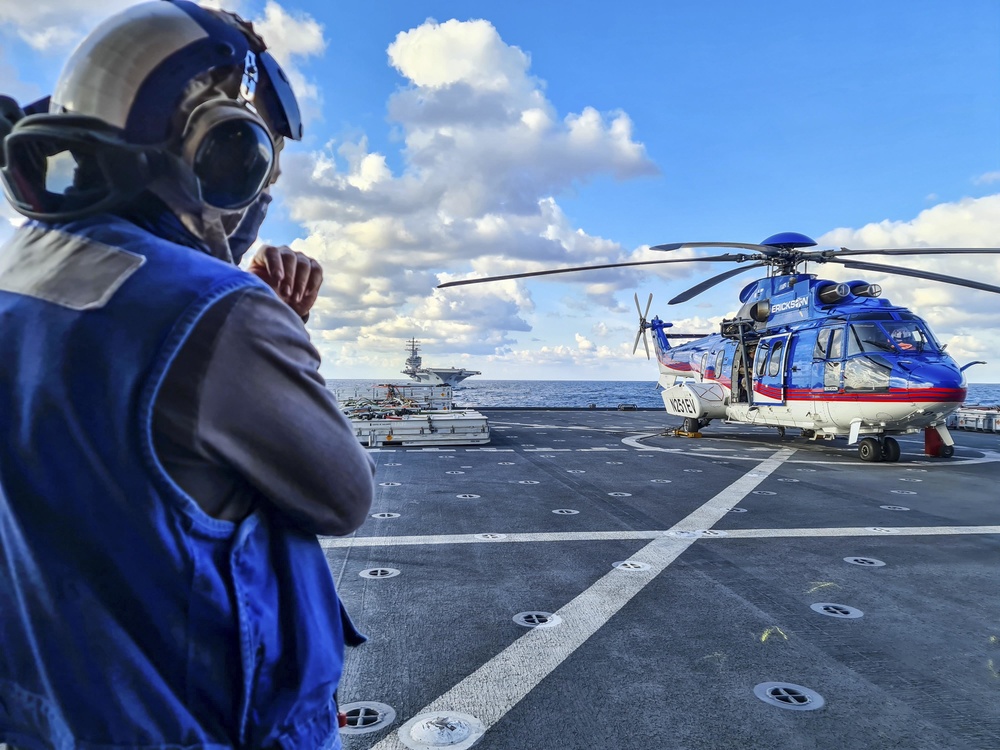 USNS Carl Brashear (T-AKE 7) Conducts Replenishment-at-Sea with USS Ronald Reagan (CVN 76)