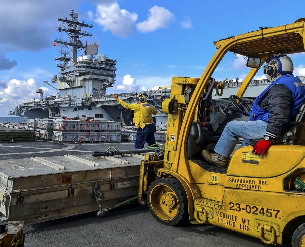 USNS Carl Brashear (T-AKE 7) Conducts Replenishment-at-Sea with USS Ronald Reagan (CVN 76)