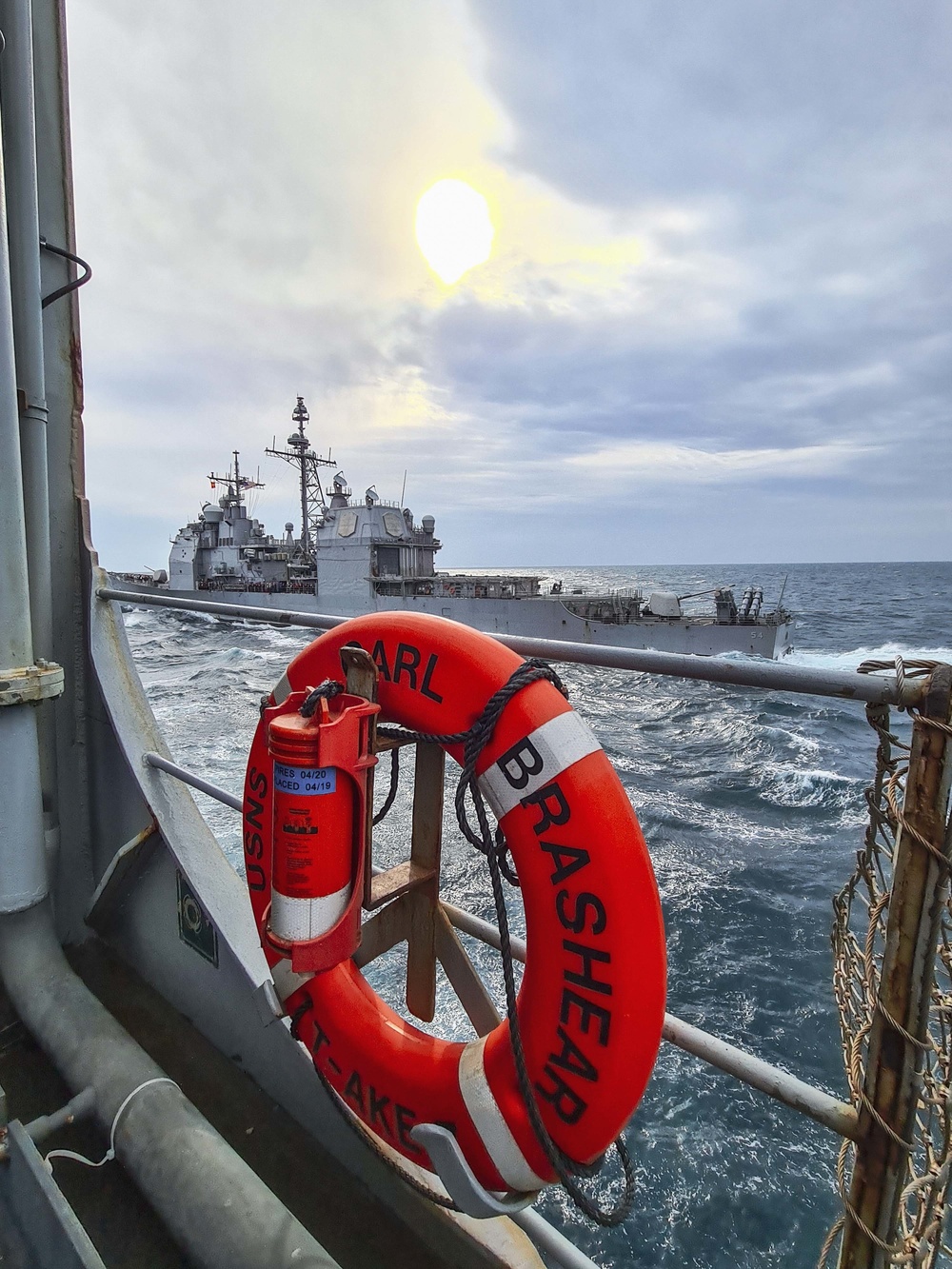 USNS Carl Brashear (T-AKE 7) Conducts Replenishment-at-Sea with USS Ronald Reagan (CVN 76)