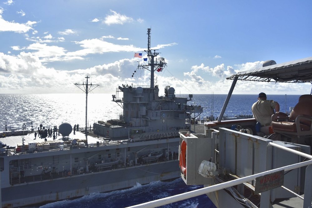 USNS Tippecanoe (T-AO 199) Conducts RAS with USS Blue Ridge (LCC 19)