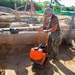 NMCB 1 Seabees install sewage lines for kennel office building project.