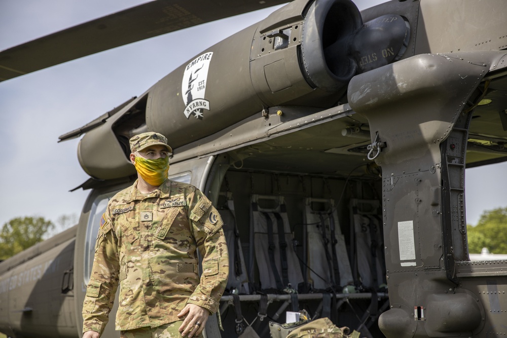 NewYork and Connecticut UH-60 Crews conduct fire bucket training over Hudson River