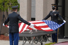 New York Honor Guard present socially distanced military funeral honors