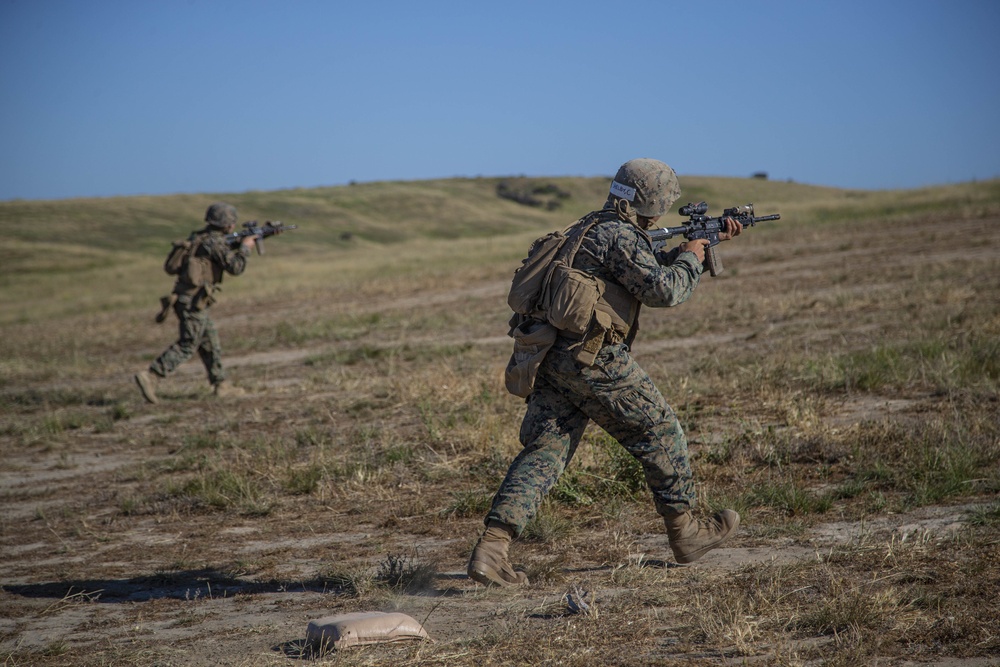 ITB Marines practice moving, shooting, communicating during live-fire training