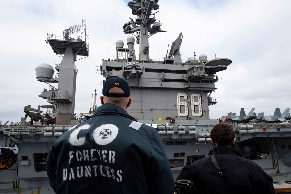 Sterett and Nimitz Participate in a Replenishment-At-Sea