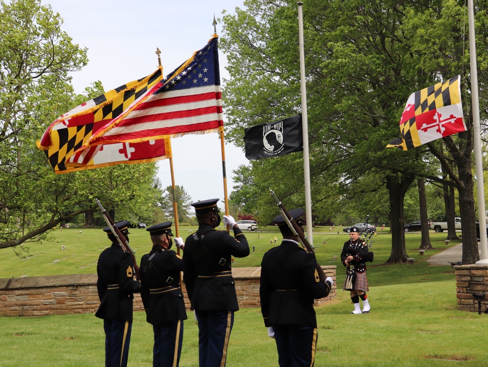 Maryland National Guard participates in Dulaney Valley Memorial Gardens' Memorial Day Ceremony