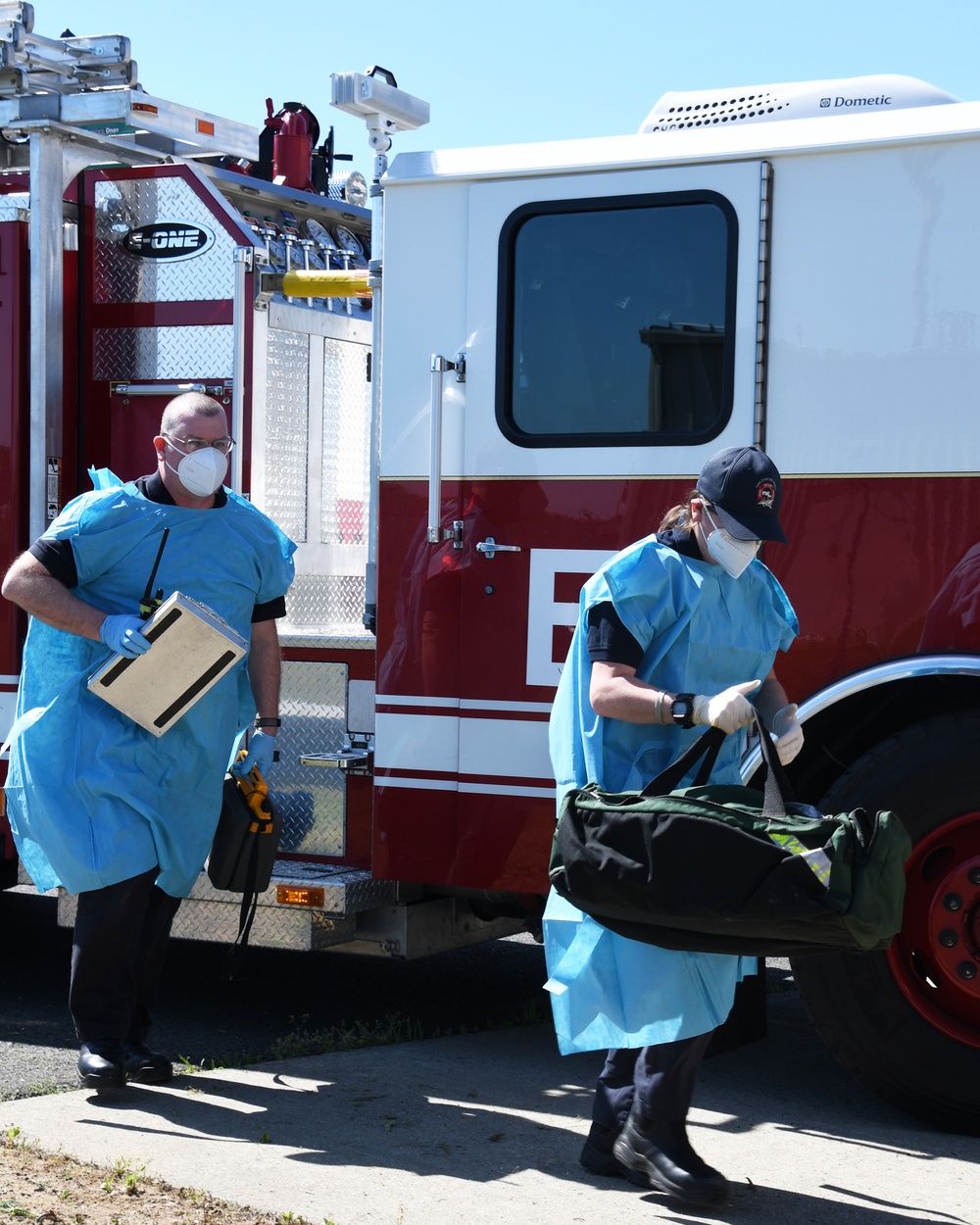 104th Fighter Wing Fire Department trains for Emergency Medical calls