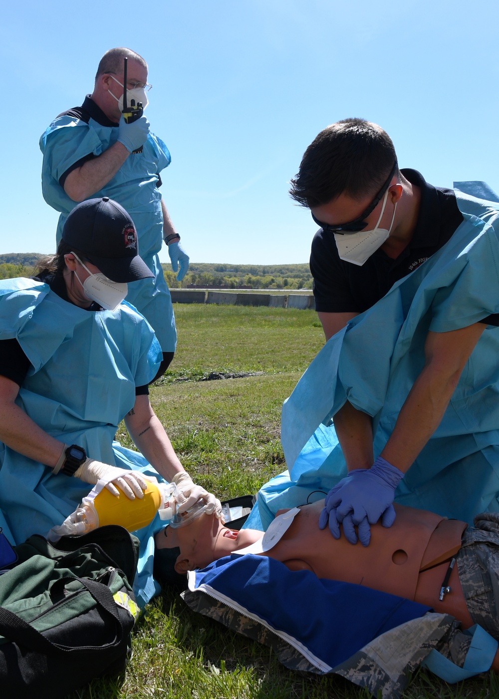 104th Fighter Wing Fire Department trains for Emergency Medical calls