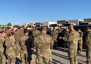 Chaplain leads prayer circle during COVID-19 response