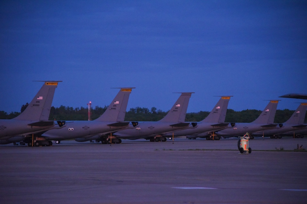 KC-135 Tails at Dusk