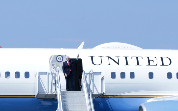 U.S. Vice President Mike Pence visits Georgia Since Reopening