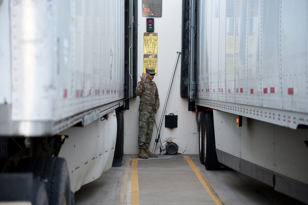 Arizona National Guard transports truckloads of food destined for food banks