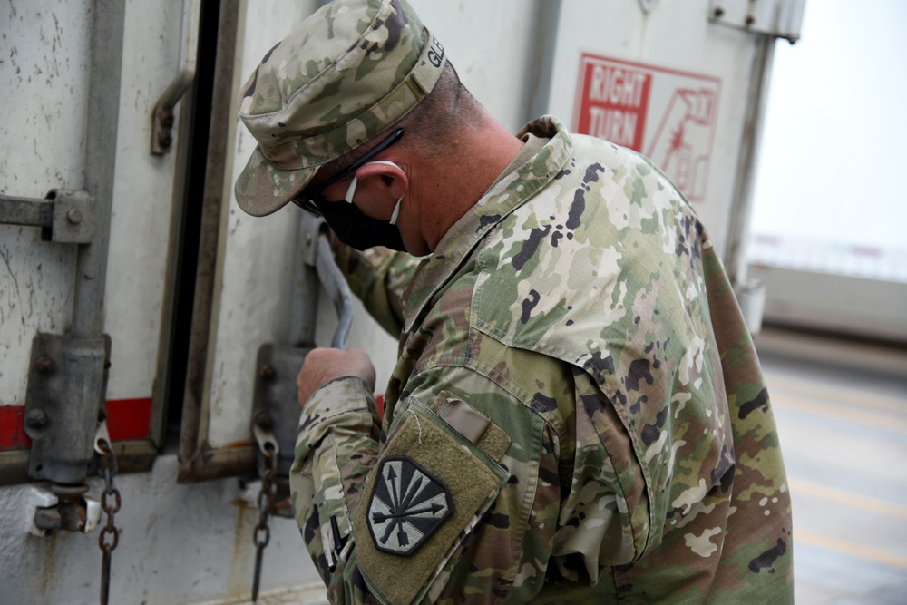 Arizona National Guard transports truckloads of food destined for food banks