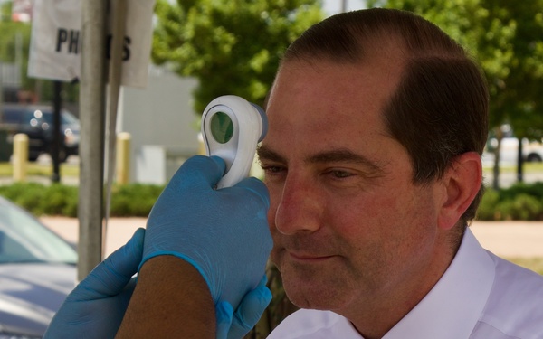 Secretary of Health and Human Services visits Lot J