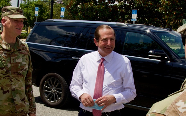 Secretary of Health and Human Services visits Lot J