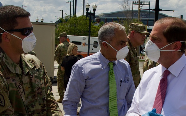 Secretary of Health and Human Services visits Lot J