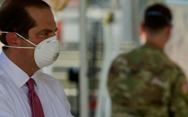 Secretary of Health and Human Services visits Lot J