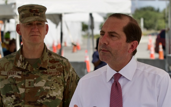 Secretary of Health and Human Services visits Lot J