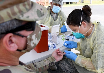 COVID-19 rapid testing at Muñiz Air National Guard Base