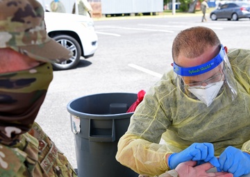 COVID-19 rapid testing at Muñiz Air National Guard Base