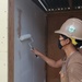 U.S. Navy Seabees with NMCB-5’s Detail Pohnpei build head and shower facilities to help prepare a COVID-19 response compound