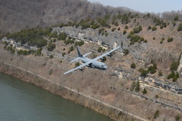 Air Force Reserve unit launches C-130J four-ship formation