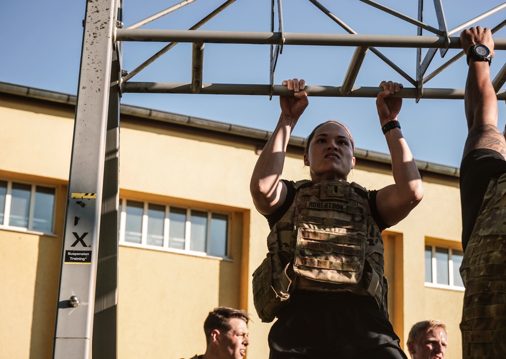 2CR Soldiers participate in the Murph Challenge