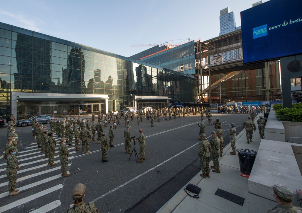 44th Medical Brigades and Navy Medical Support Team Award and Departure Ceremony at the Javits Center in New York