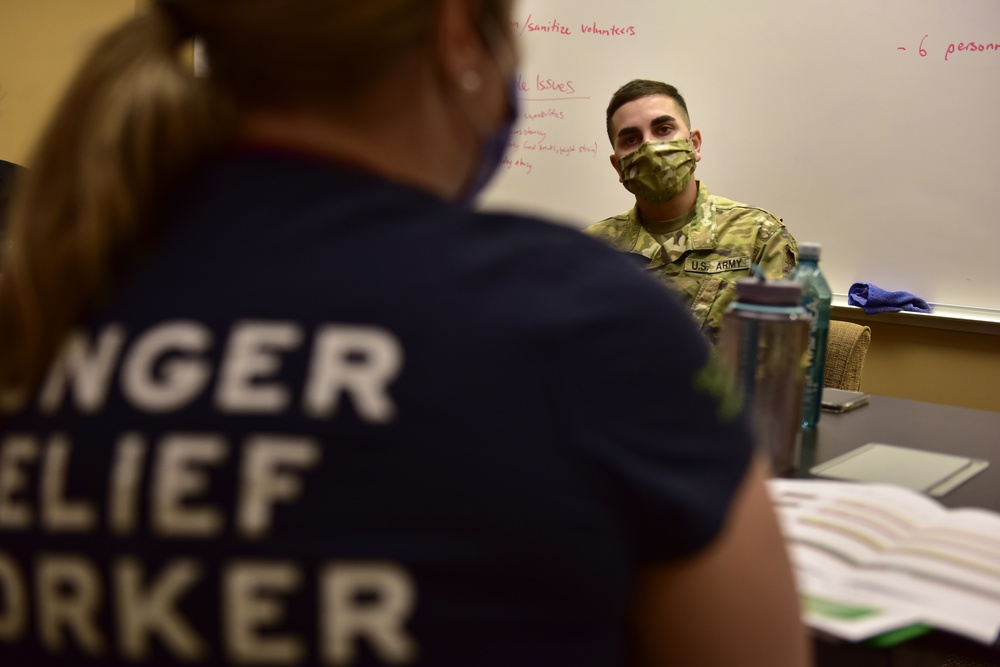 Cal Guard coordinates with FIND Food Bank staff